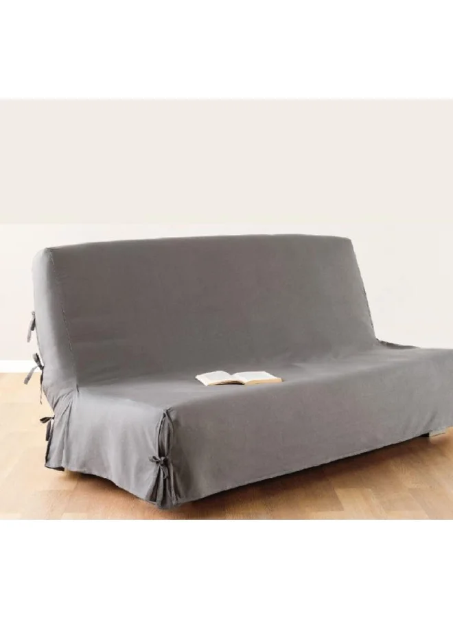 atmosphera Cotton Cover for Sofa Bed Light Grey 140 x 200 cm 120583B