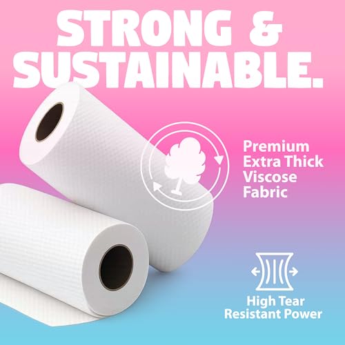 Origami Reusable Kitchen Towel Roll - 25 Sheets, Washable up to 2,500 Times | Highly Absorbent, Eco‑Friendly & Hygienic Non‑Woven Dish Cloth Alternative for Cleaning Tough Stains - Image 2