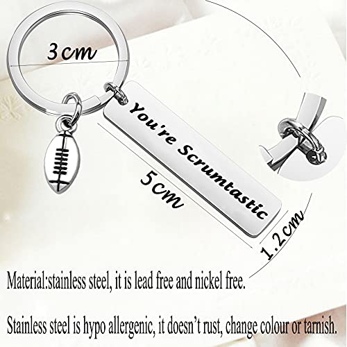 bobauna Rugby Gift You're Scrumtastic Keychain Sports Jewelry Rugby Team Gift For Rugby Coach/Player/Rugby Ball Club Member (you're scrumtastic keychain) - Image 2