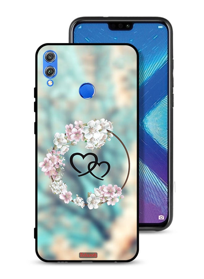 Tolwak Honor 8X Protective Case Cover Hearts In Ring Art - Image 1