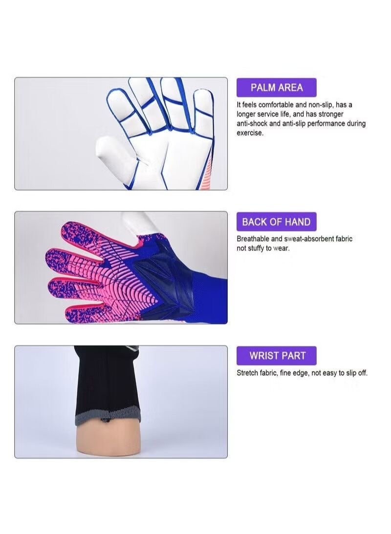 general Soccer Goalkeeper Gloves, Youth Adult Soccer Goalkeeper Gloves, High Performance Goalkeeper Gloves, Breathable Soccer Gloves, 4+3mm Super Grip, For Toughest Saves, Training And Matches - Image 3