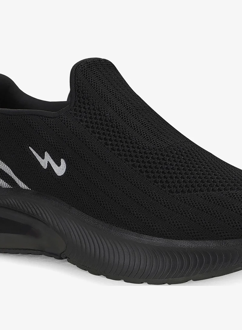 Campus Black Men Panel Memory Massage Tech Slip-On Walking Shoes-Black for Men | Best Price UAE