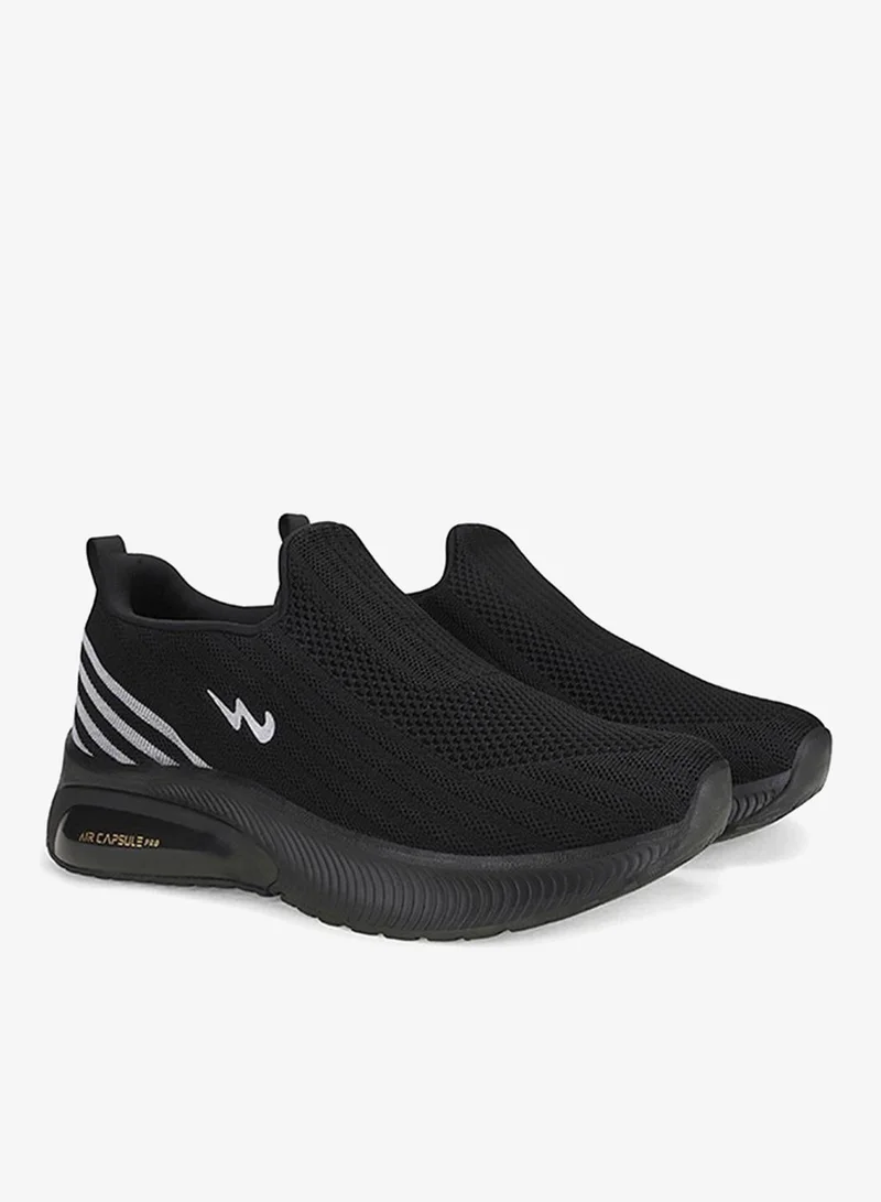 Campus Black Men Panel Memory Massage Tech Slip-On Walking Shoes-Black for Men | Best Price UAE