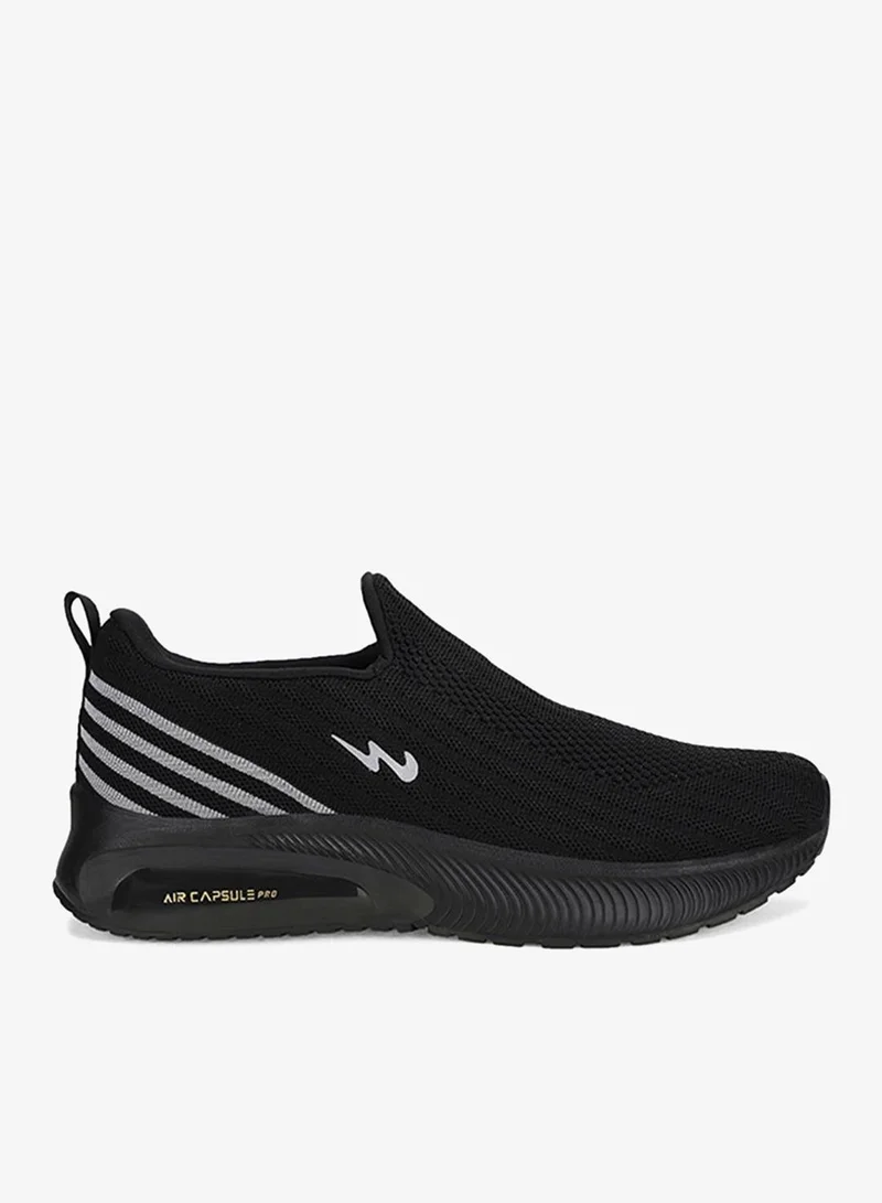 Campus Black Men Panel Memory Massage Tech Slip-On Walking Shoes-Black for Men | Best Price UAE