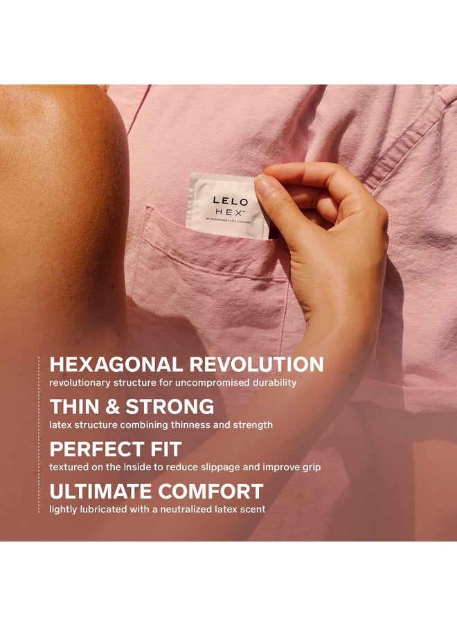 LELO - Lelo Hex The Re-Engineered Luxury Condoms With Unique Hexagonal Structure, 12 Count - Image 1