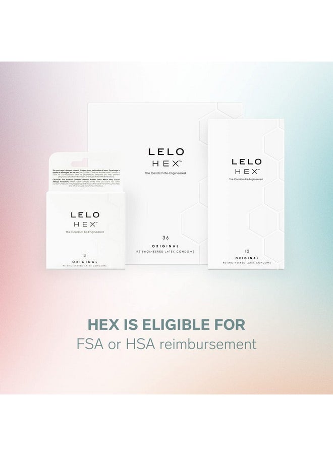 LELO - Lelo Hex The Re-Engineered Luxury Condoms With Unique Hexagonal Structure, 12 Count - Image 1
