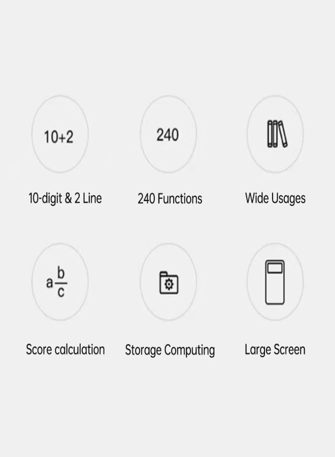 Scientific Calculators Pink Math Calculator with 240 Multi-Functional Calculator 2 Lines LCD Display Ideal for Teachers High College Students Middle School Office Portable to Carry - Image 2