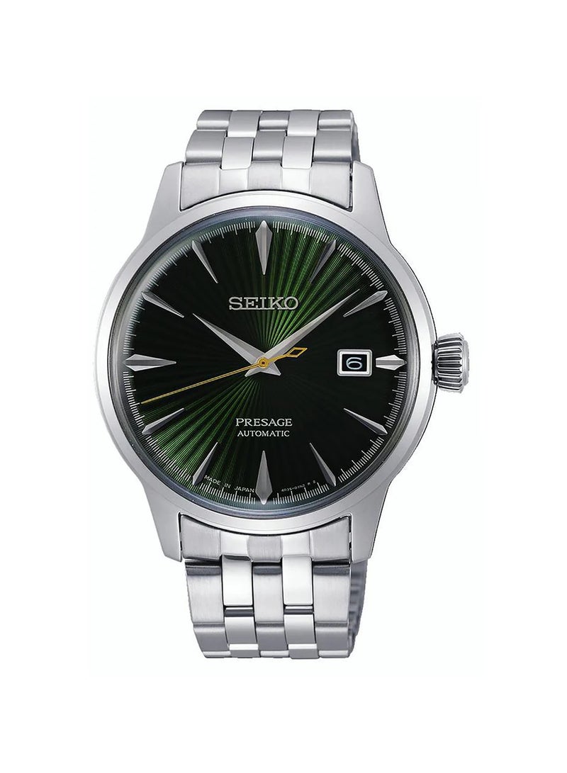 Seiko Presage Mockingbird Cocktail Green Dial Steel Watch For Men SRPE15J1