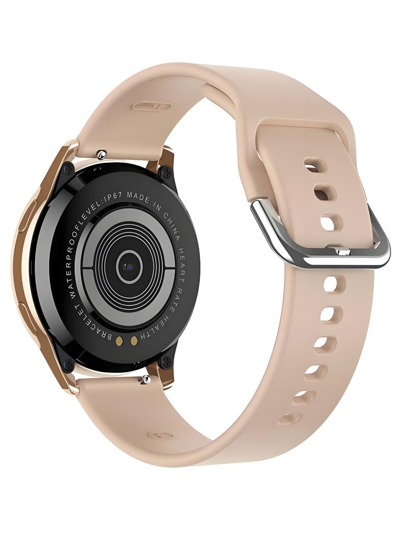 Round Screen T2 PRO Business smartwatch, waterproof fitness watch, Bluetooth calling, compatible with Android and iOS systems, heart rate monitoring, Gold - Image 5