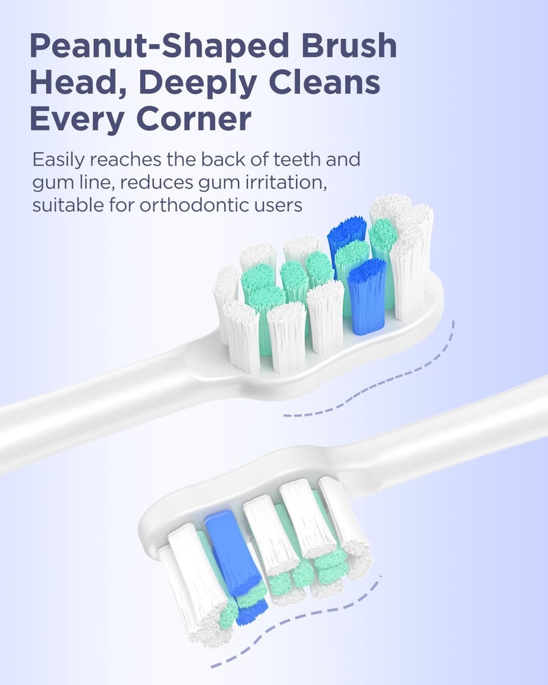 YTEATH PRO Electric Toothbrush, Sonic Electric Toothbrush for Adults with 8 Brush Heads, Rechargeable Sonic Toothbrush with 5 Modes and 3 Intensities, 60 Days of Use - Image 5