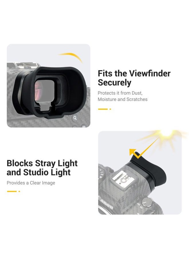 Kiorafoto - EOS R6 Mark II R6 R5 R5C Eyecup Eyepiece，Soft Silicon Extended Camera Eye Cup Viewfinder Special Designed for Canon EOS R6 Mark II R6 R5 R5C R5 C Full-Frame Mirrorless Camera - Image 1