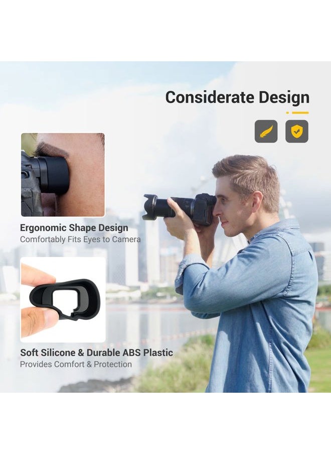 Kiorafoto - EOS R6 Mark II R6 R5 R5C Eyecup Eyepiece，Soft Silicon Extended Camera Eye Cup Viewfinder Special Designed for Canon EOS R6 Mark II R6 R5 R5C R5 C Full-Frame Mirrorless Camera - Image 1