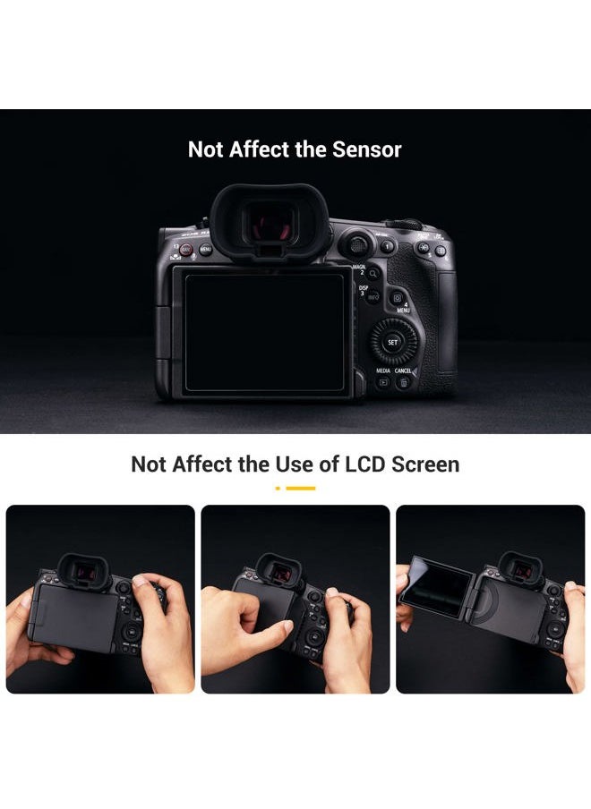Kiorafoto - EOS R6 Mark II R6 R5 R5C Eyecup Eyepiece，Soft Silicon Extended Camera Eye Cup Viewfinder Special Designed for Canon EOS R6 Mark II R6 R5 R5C R5 C Full-Frame Mirrorless Camera - Image 1