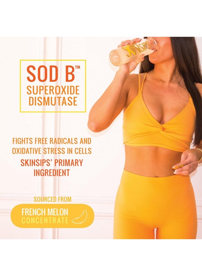 SkinSips Skin Health & Energy Boost Drink Mix- Sugar Free, SOD B (TM), Antioxidants from French Melon Concentrate, On The Go Stick Packs, Lemon, 30 Pack - Image 2