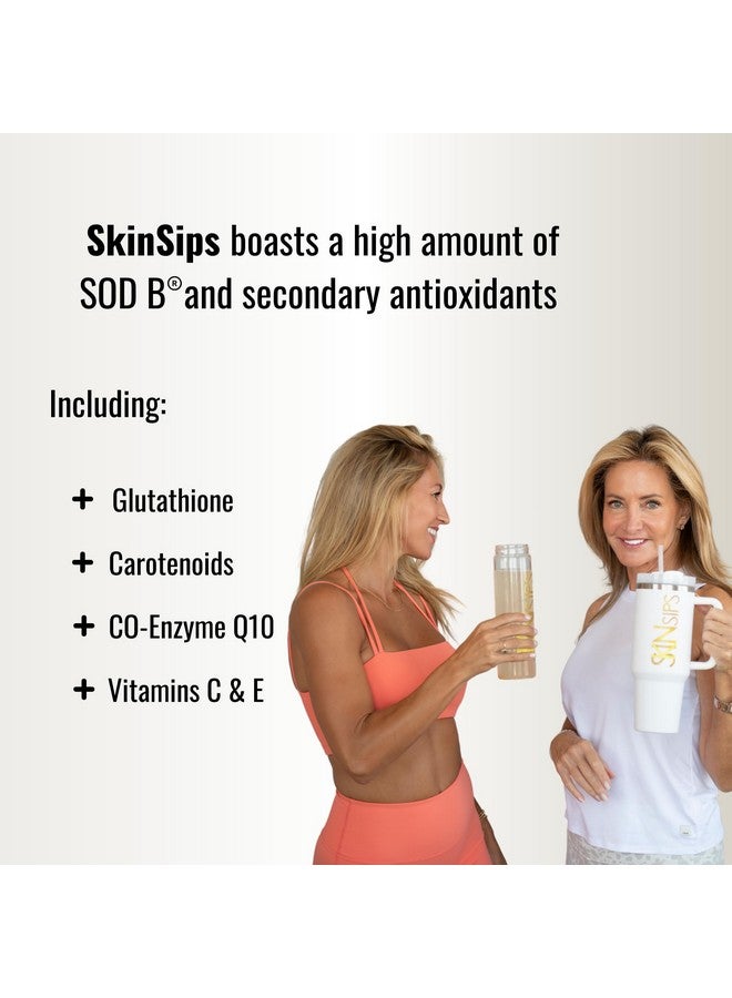 SkinSips Skin Health & Energy Boost Drink Mix- Sugar Free, SOD B (TM), Antioxidants from French Melon Concentrate, On The Go Stick Packs, Lemon, 30 Pack - Image 5