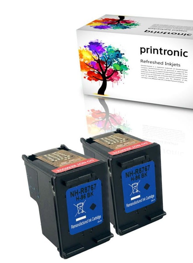 Printronic Remanufactured Ink Cartridge Replacement for HP 96 C8767WN (2 Black - Image 2