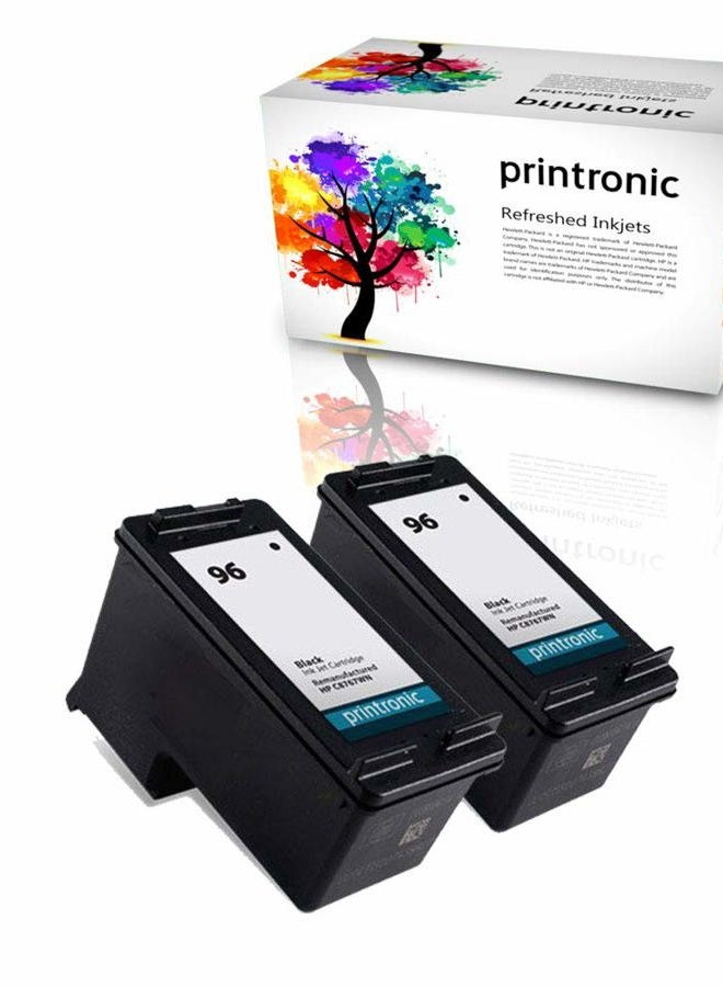 Printronic Remanufactured Ink Cartridge Replacement for HP 96 C8767WN (2 Black - Image 1