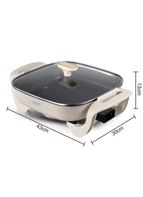 Electric pot An electric pot for cooking and grilling, easy to use and will make your time with you very easy at home, at the club, at parties and at the chalet. It is also made of non-stick and rust-resistant material. 1200 watts, 220/240 volts. A button to control the temperature. The pot is 5 liters. It works with electricity. You can cook all kinds of food in it. It is very strong and very durable. Imported with the highest quality. The pot comes with a 3-year warranty.