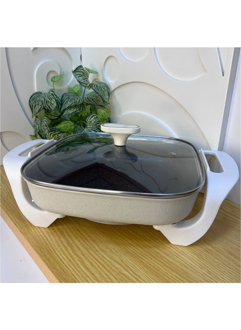 Generic - Electric pot An electric pot for cooking and grilling, easy to use and will make your time with you very easy at home, at the club, at parties and at the chalet. It is also made of non-stick and rust-resistant material. 1200 watts, 220/240 volts. A button to control the temperature. The pot is 5 liters. It works with electricity. You can cook all kinds of food in it. It is very strong and very durable. Imported with the highest quality. The pot comes with a 3-year warranty. - Image 1