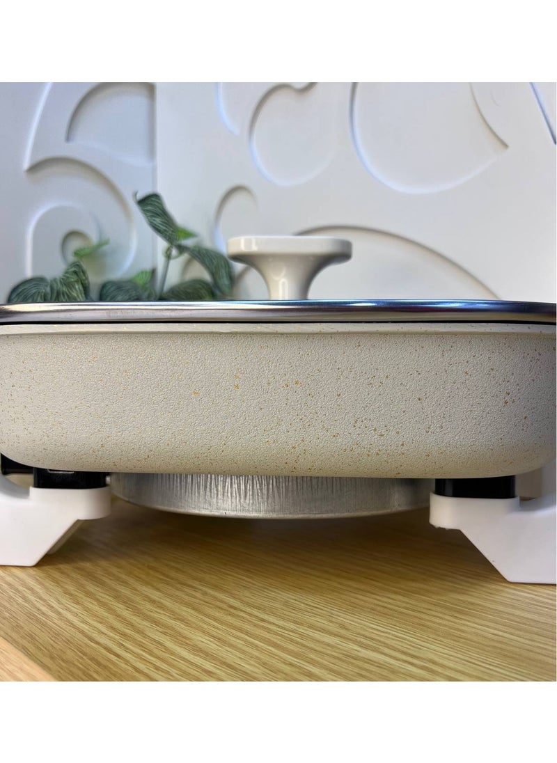 Generic - Electric pot An electric pot for cooking and grilling, easy to use and will make your time with you very easy at home, at the club, at parties and at the chalet. It is also made of non-stick and rust-resistant material. 1200 watts, 220/240 volts. A button to control the temperature. The pot is 5 liters. It works with electricity. You can cook all kinds of food in it. It is very strong and very durable. Imported with the highest quality. The pot comes with a 3-year warranty. - Image 1
