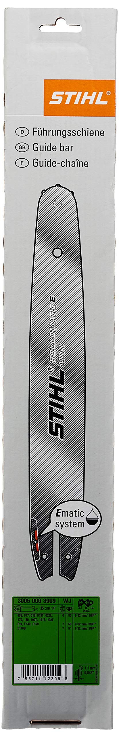 STIHL منشار سلسلة ستيل 3005 000 3909 بيكو ضيق رولوماتيك، 14 بوصة - Image 3