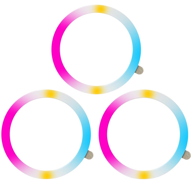 TENOC Universal Metal Ring Sticker for Magnetic Charger Compatible with iPhone/Samsung/Android All Cellphones, Magnetic Mount/Phone Holder Conversion Accessories, 3Pcs, Rainbow - Image 1