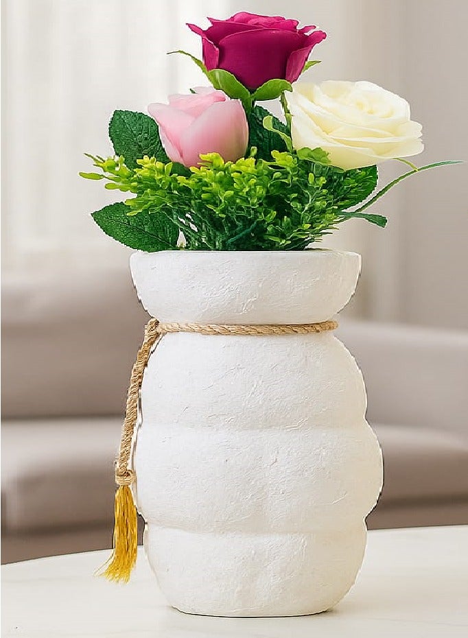 Artificial Vase - For Artificial Sunflowers, Pampas Grass And Flowers, Made Of Pottery - 35Cm, Home Decor For Living Room, Dining Room, Bedroom