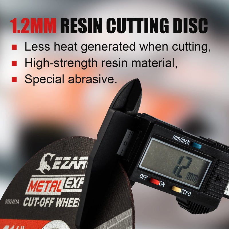 EZARC Cut Off Wheel 25 Pack, 4.5" x .045" x 7/8" Cutting Wheel, Metal & Stainless Steel Cutting Disc for Angle Grinder - Image 3
