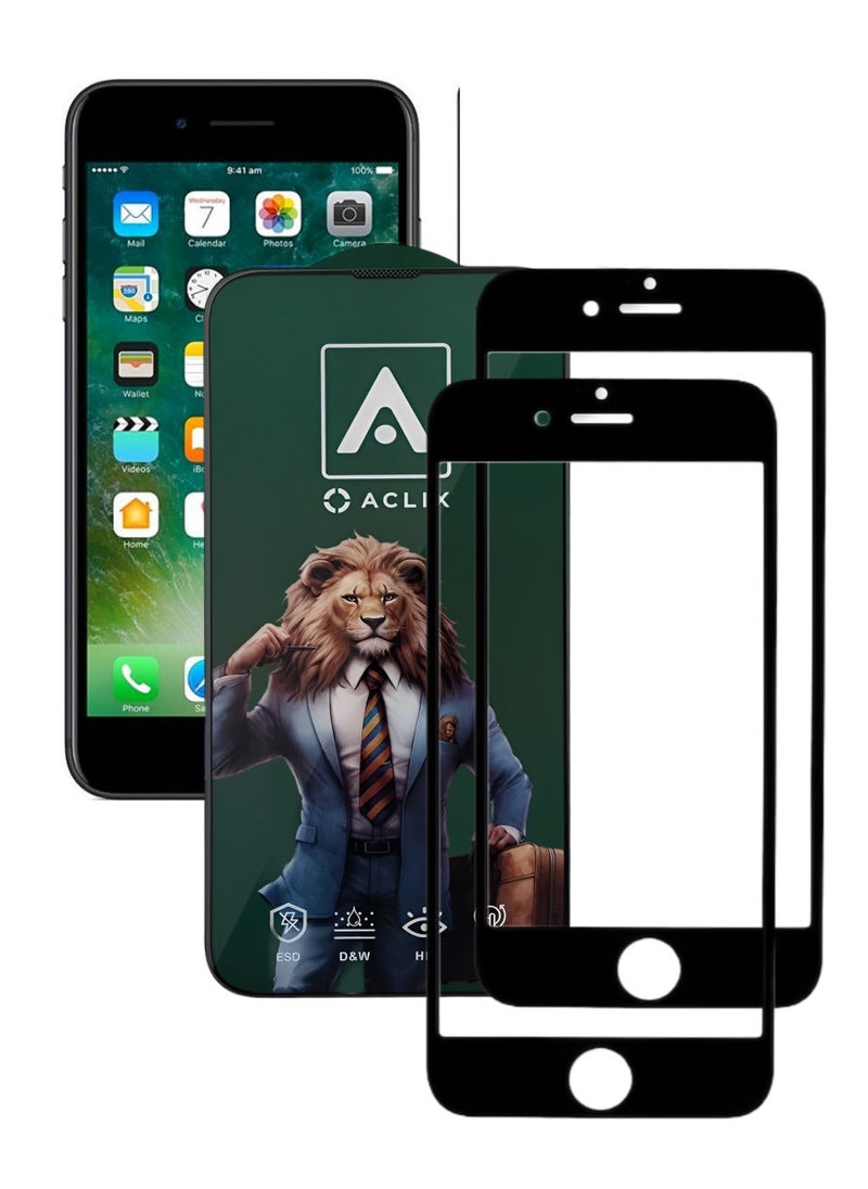 ACLIX 2 Pieces Antistatic ESD Dustof Premium Quality High Definition Anti-Spy Privacy Tempered Glass Screen tector Designed For  iPhone 7 Plus - Image 1