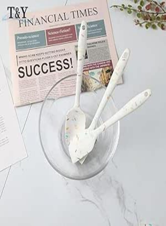 3 in 1 Silicone Kitchen Utensil Set for Heat Dispersion and Scratch Protection (Spoon, Ladle, Brush) - Store Name:Chicket-tacket-