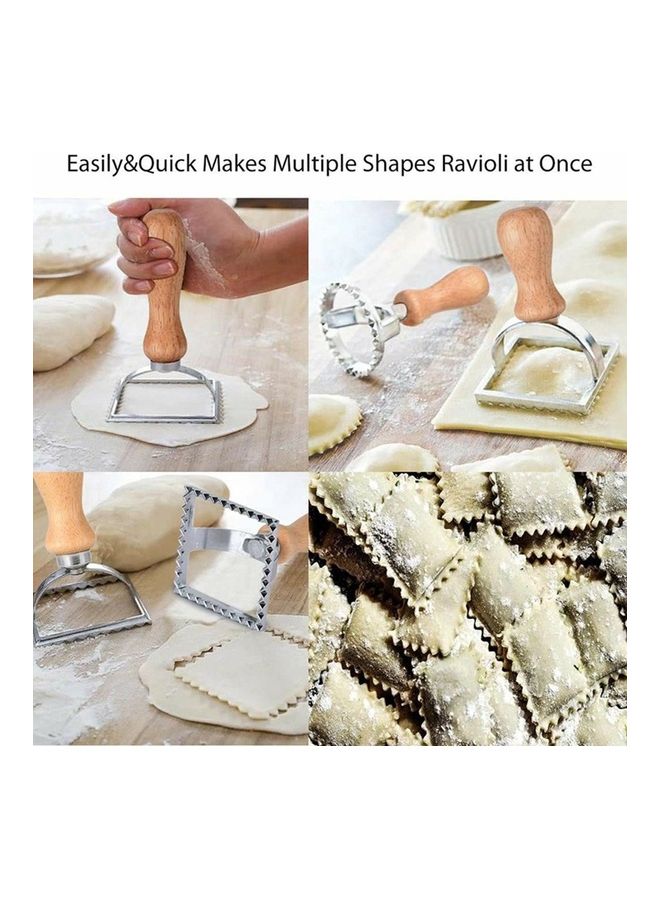 NIBEMINENT Cookie Cutter With Dumpling Wheel Set silver/Beige 10.6x9x13.5cm  - Image 3