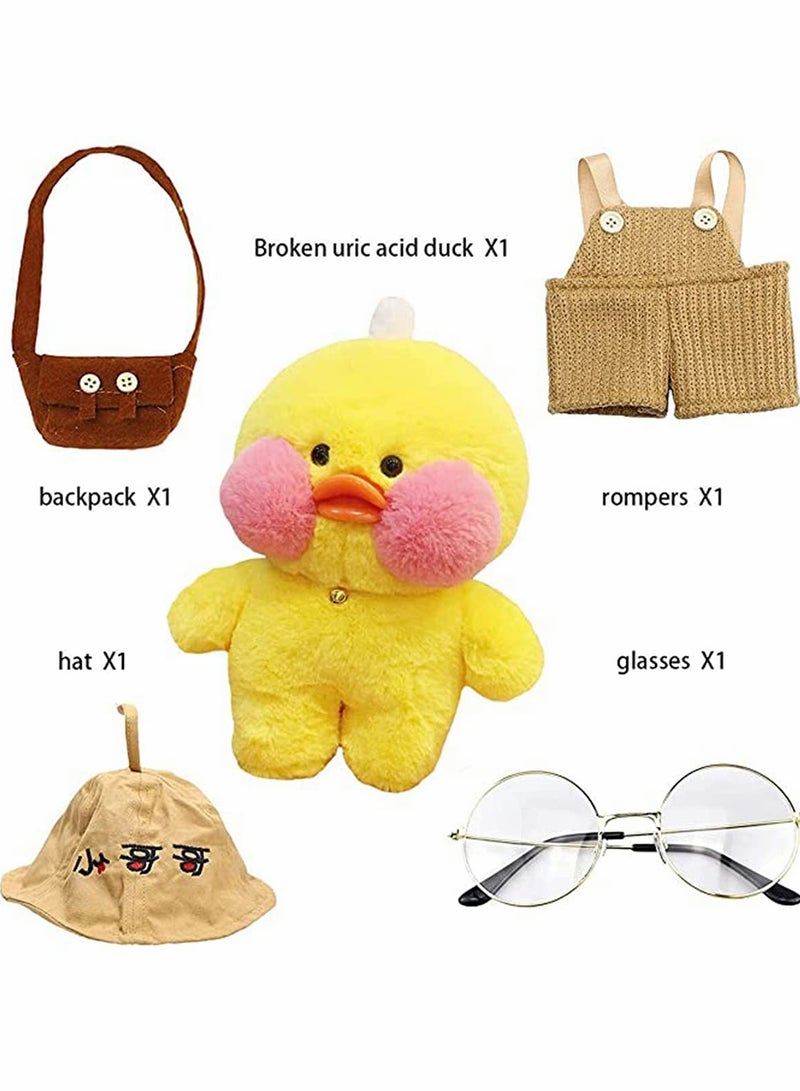 KASTWAVE Duck Stuffed Animal Toy Soft Plush Toy for Kids Girls Hugglable Plush Stuffed Toy with Cute Hat and Costume Best Gifts for Birthday 12in 30cm - Image 3