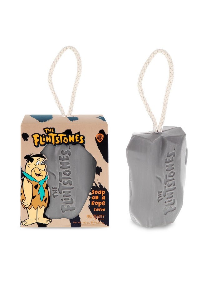 Mad Beauty Warner Brothers Flinstones Fred Soap On A Rope Cedarwood & Lime Fragrance Great Gift Guest Bathroom Cute Adorable  - Image 1