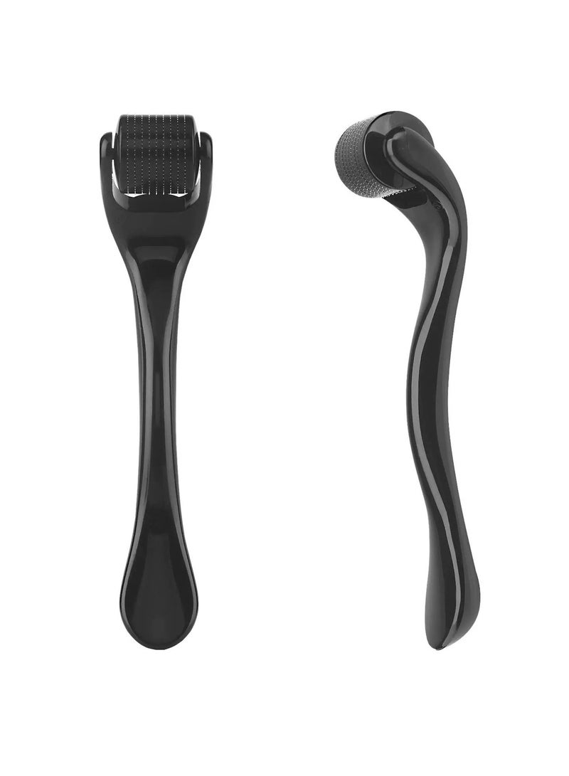 Loquat Skin Roller Therapy System Black 0.5mm Derma Roller Microneedle Roller For Face, Roller for Beard Micro Needle Roller For Face Scalp - Image 4