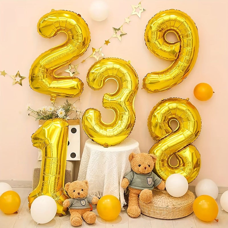 40 Inch Gold Number Foil Helium Balloon Age 14 Up Birthday Party Anniversary Decor - Image 1