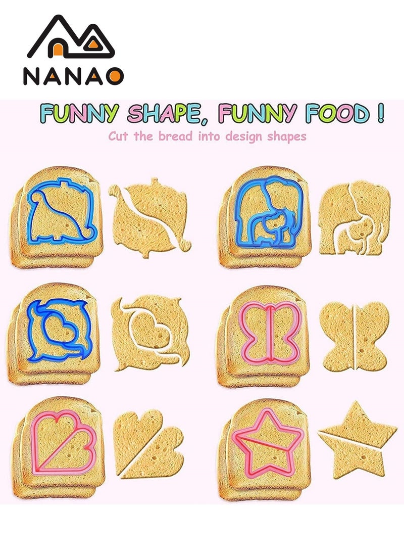 NANAO 28 Pcs Sandwich Cutters for Kids with Cute Food Picks Set, Animal Cutouts for Cookies, Sandwiches, Vegetables, Fruit, and Bento Box Lunches, Mini and Reusable  - Image 4