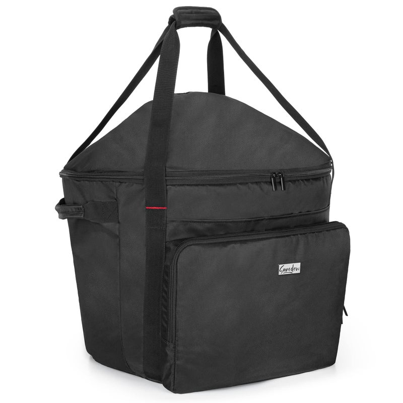 SAMDEW Portable Grill Carry Bag Compatible with Weber Jumbo Joe 18 Inch Charcoal Grill Grill Cover Compatible with Jumbo Joe 18 in Portable Grill with Pocket and Handle Bag Only Patented Design