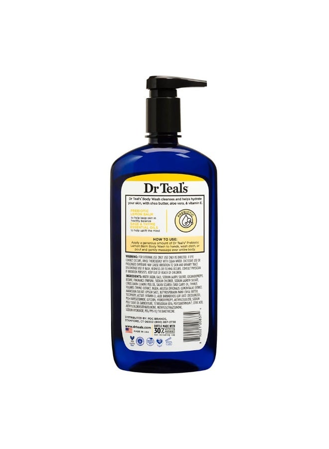دكتور تيل غسول الجسم من دكتور تيلز بملح إبسوم النقي، مع بلسم الليمون البريبايوتيك والزيوت العطرية 710 مل | مع زبدة الشيا، والصبار، وفيتامين هـ - Image 2