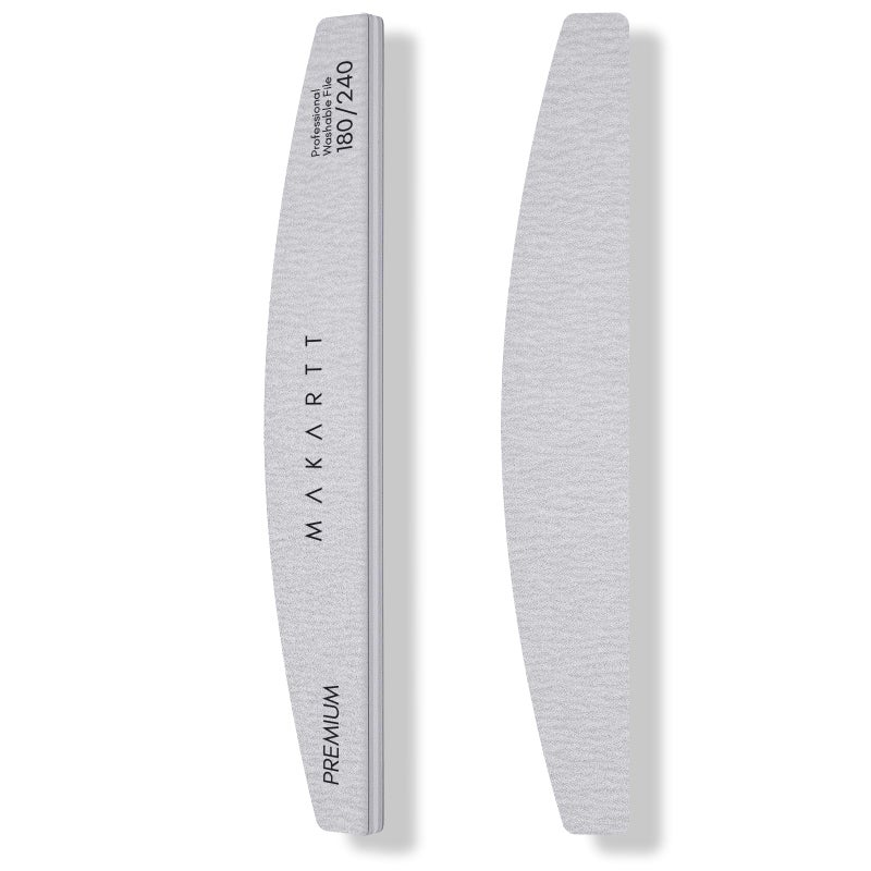 Makartt Nail File - 180/240 Grit Emery Boards for Nails, 2Pcs Dual-Sided Fingernail Files for Natural Nails Prep & Buffing, Reusable Manicure Kit for Salon & DIY Use - Image 1