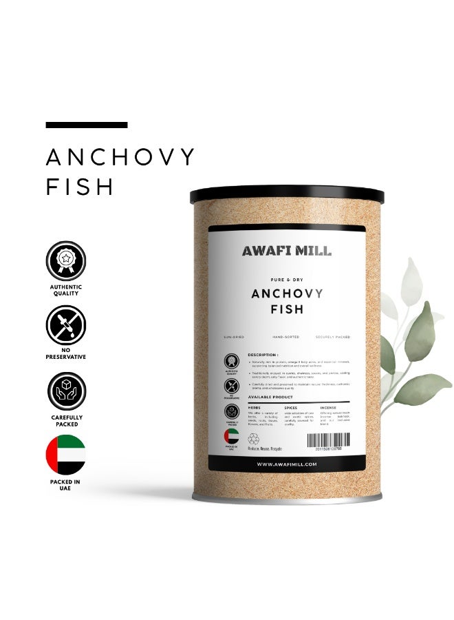 AWAFI MILL Dry Anchovy Fish (Nethali) | Sun-Dried Whole Anchovies for Curries, Stir-Fries, Chutney Podi, Stocks & Crispy Snacks | Edible Seafood - 100 g | 3.5 Oz - Image 2