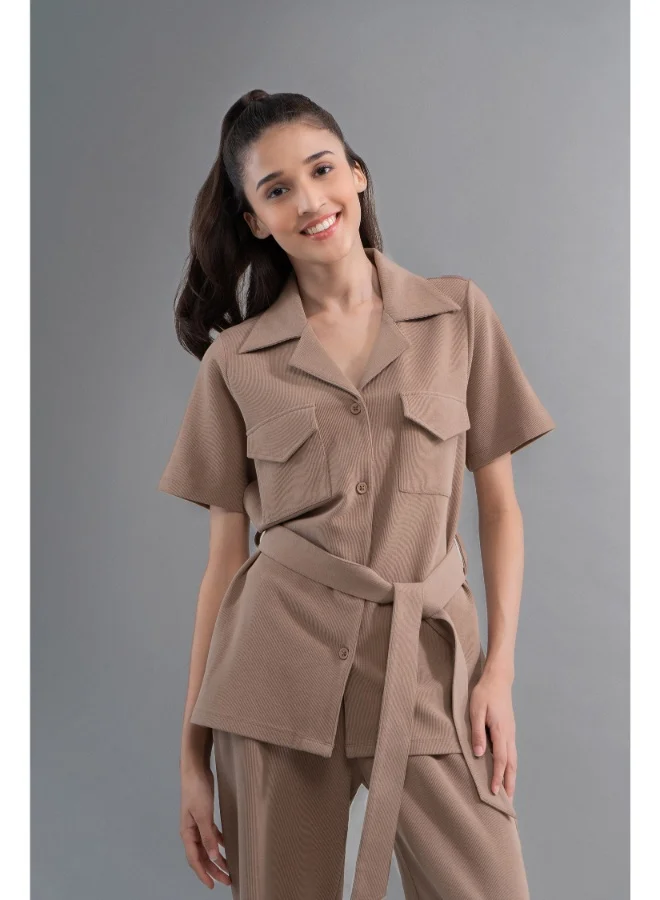 NeceSera Safari Lushknit 2.0 Earthy Brown Shirt