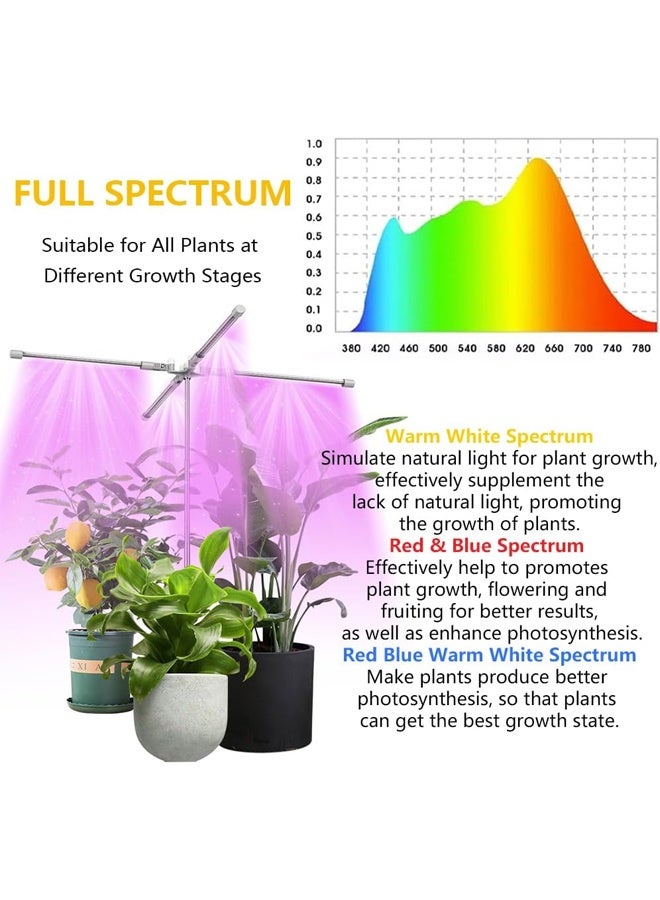 DUNISO LED Plant Grow Light Indoor:Full Spectrum Growing Lamp Lights Strip, Height Adjustable Plant Stand for Small Large Plant Seeding Growth  - Image 2