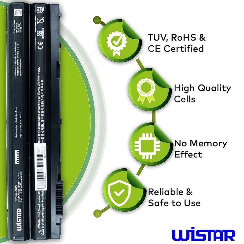 Wistar T54FJ Laptop Battery for Dell Latitude E6420 E6430 E6440 E6540 E5420 E5430 E5520 E5530 E6530; Inspiron 14R 5420 15R 5520 7520 17R 5720 7720 P/N: 8858X M5Y0X T54F3 X57F1 - Image 4
