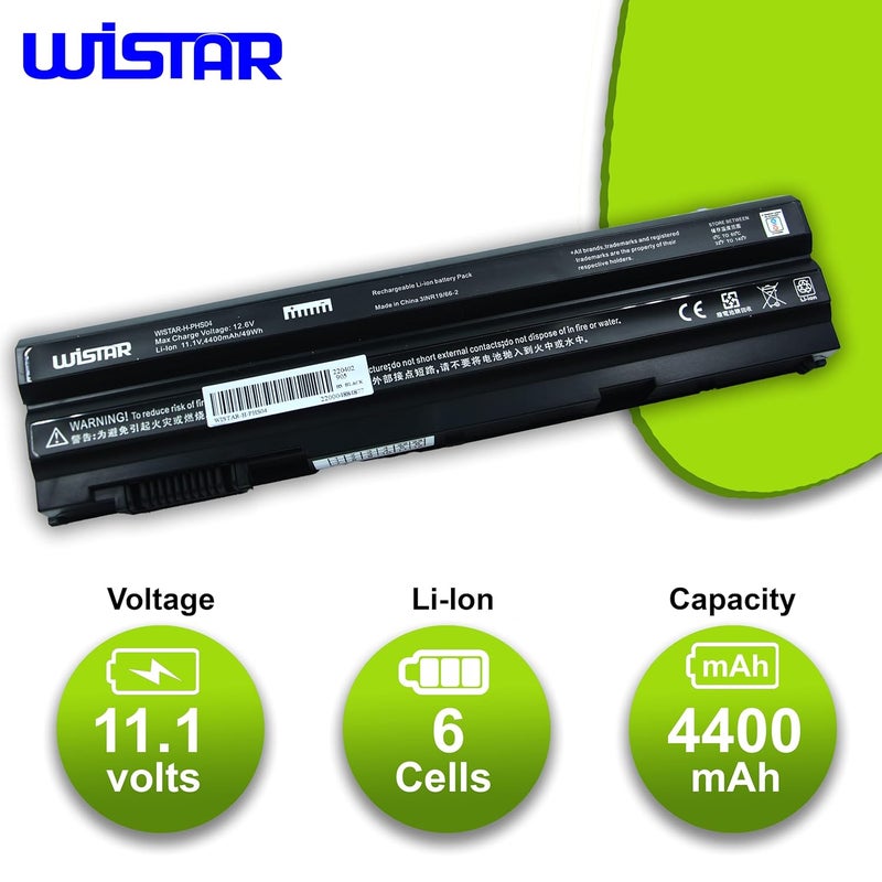 Wistar T54FJ Laptop Battery for Dell Latitude E6420 E6430 E6440 E6540 E5420 E5430 E5520 E5530 E6530; Inspiron 14R 5420 15R 5520 7520 17R 5720 7720 P/N: 8858X M5Y0X T54F3 X57F1 - Image 3