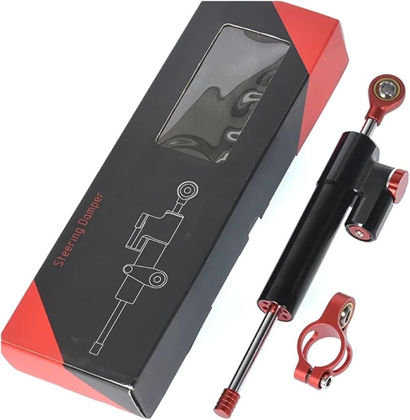 Universal Steering Stabilizer Damper Bracket Mount Motorcycle 256mm Black Red For Yamaha MT09 FZ09 2013 2020 Honda PCX160 Suzuki - Image 1