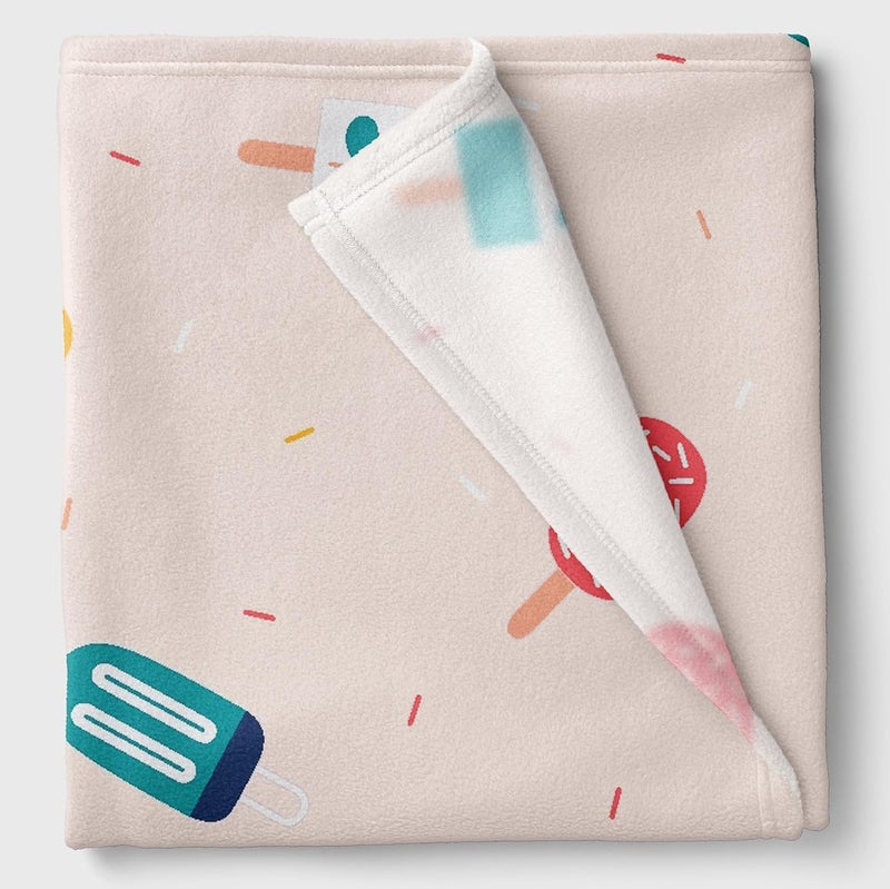 1ST STEP New Born Baby Blanket All Season Printed Single Super Soft Wrapper Sheet for AC Room for Baby Boys Baby Girls Babies Ice Cream 100 X 140 cms - Image 5