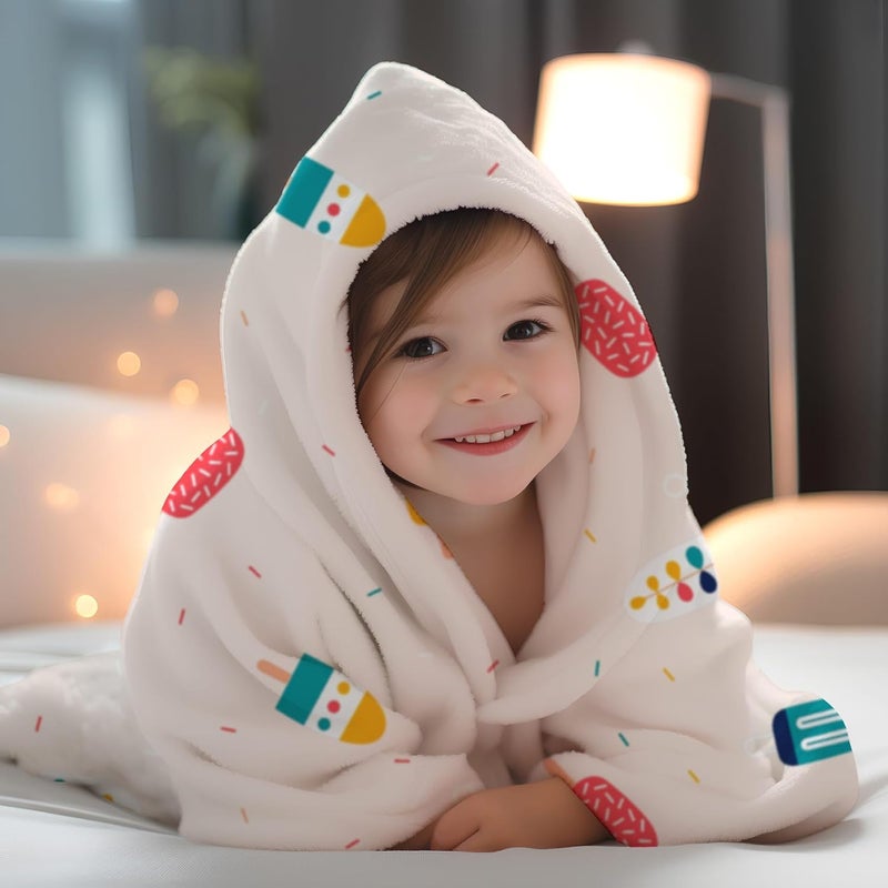 1ST STEP New Born Baby Blanket All Season Printed Single Super Soft Wrapper Sheet for AC Room for Baby Boys Baby Girls Babies Ice Cream 100 X 140 cms - Image 1