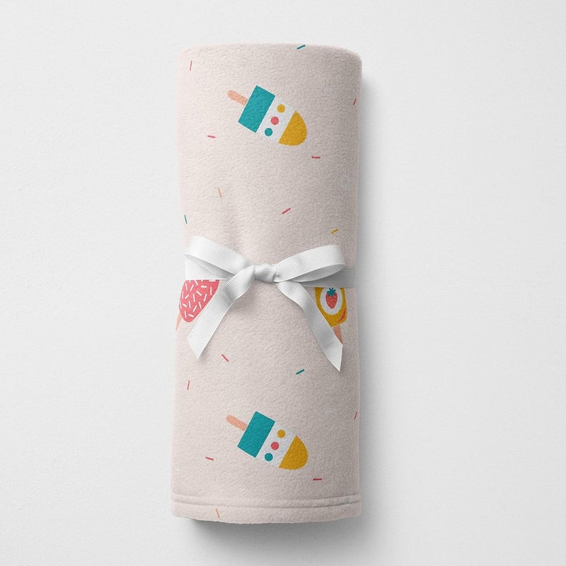 1ST STEP New Born Baby Blanket All Season Printed Single Super Soft Wrapper Sheet for AC Room for Baby Boys Baby Girls Babies Ice Cream 100 X 140 cms - Image 4