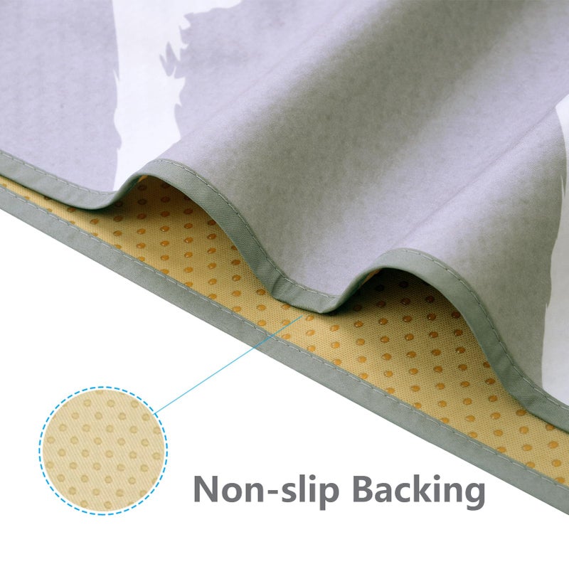 ومومون Large Splat Mat for Under High Chair/Arts/Crafts, WOMUMON Washable, Waterproof, Non Slip, Portable Floor Protector for Baby, Kids, Durable Spill, Splash Mat for Pet - Image 3