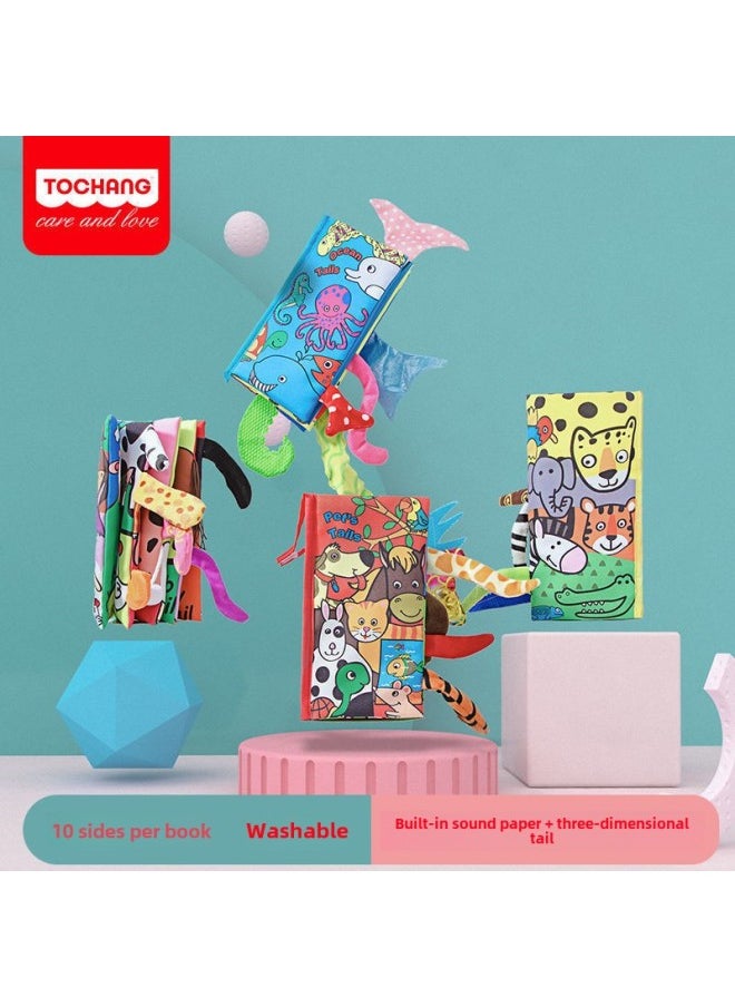 Baby Toys Three-Dimensional Cloth Book Tear Not To Rip Early Teaching Bite Washable Children Children Enlightenment Baby Hand Tear Book-Colour:6 Palm Books-gift Box  - Image 4